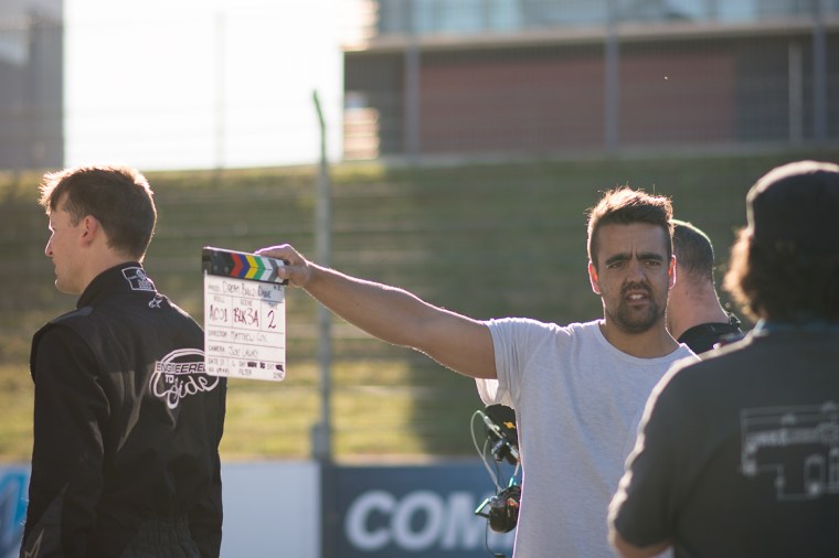 Matthew Cox on set of his latest film DREAM. BUILD. DRIVE Photo Credit: ROO WILLS